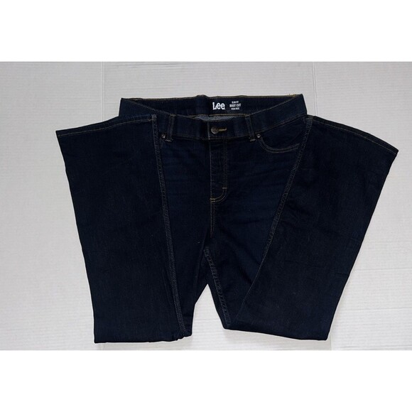 Lee High Rise Slim Fit Boot Cut Women’s 14P Dark  Wash Denim Jeans - Picture 4 of 10